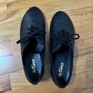 So Danca Black Lace-Up Flats